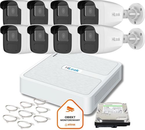 Zestaw monitoringu Hilook 8 kamer IP IPCAM-B2-50DL 1TB dysk
