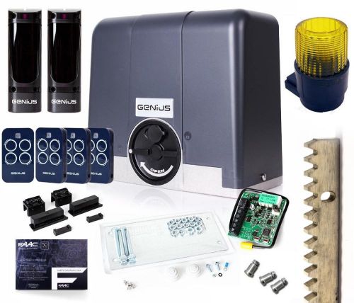 Zestaw Genius Blizzard 500 (4 piloty) + listwy + lampa do 500kg bram przesuwnych
