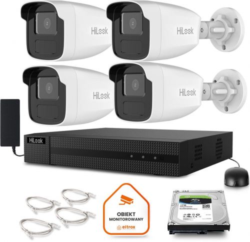 Zestaw monitoringu Hilook by Hikvision 4 kamer IP IPCAM-B2-50DL 1TB dysk