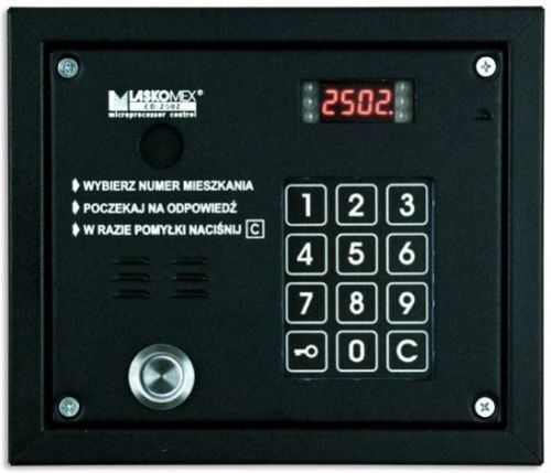 Laskomex CP-2503TP czarna Panel audio z czytnikiem kluczy \Dallas\