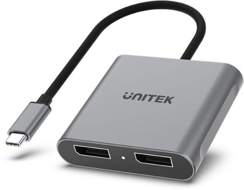 OUTLET_1: Unitek V1404A Adapter USB-C na 2x port DP 1.4 8K 60Hz