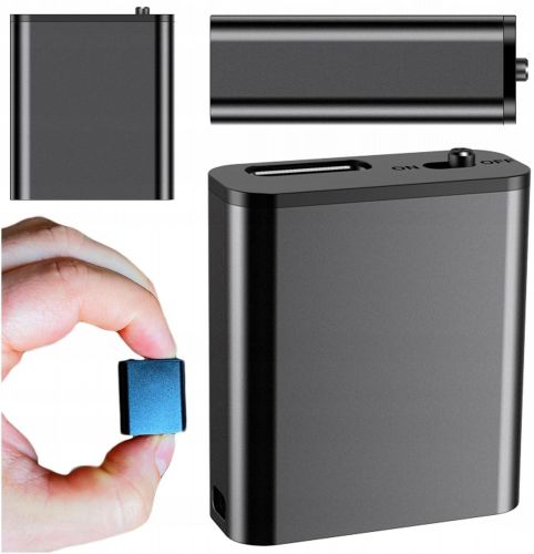 Mini Dyktafon Szpiegowski Mały 16GB Detekcja DSP Magnes Brelok Zawieszka HQ