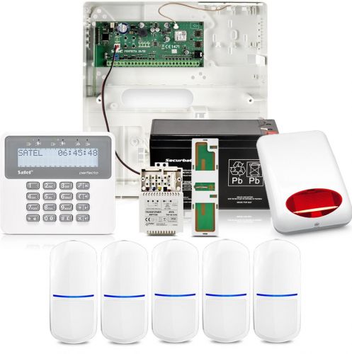 Zestaw alarmowy Satel Perfecta 16 SET-A, 5x czujka,PRF-LCD, aplikacja