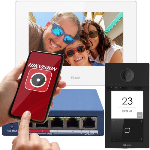 OUTLET_1: Zestaw wideodomofonowy IP Hilook by Hikvision IP-VIS-Pro-W
