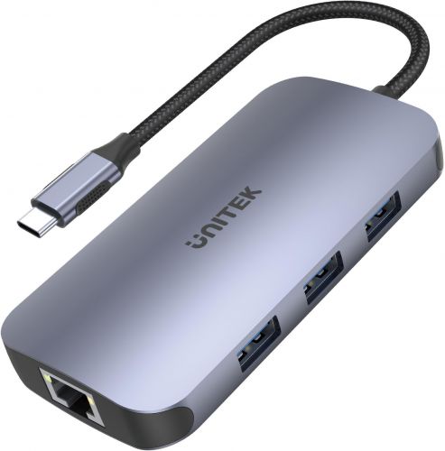 OUTLET_1: Unitek D1071A Hub N9+ USB-C HDMI, PD 100W, czytnik kart