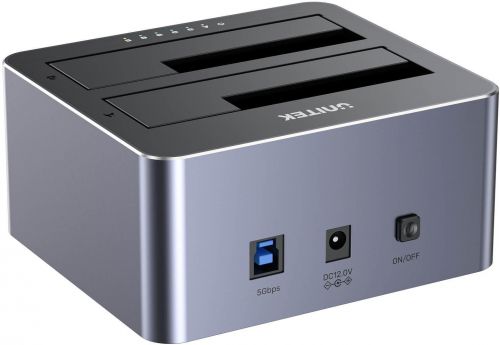 OUTLET_1: Y-3026GY01-EU Unitek Stacja klonująca dyski 2 x SATA 2,5\/3,5\ USB 5Gbps