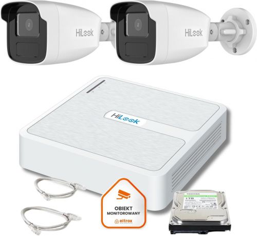 Zestaw monitoringu Hilook by Hikvision 2 kamer IP IPCAM-B2-50IR 1TB dysk