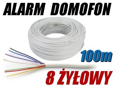 PRZEWÓD ALARMOWY DOMOFONOWY YTDY 8X0,5 - 100M* 5631K