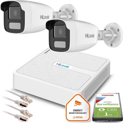 Zestaw monitoringu Hilook by Hikvision 2 kamer IP IPCAM-B2-50DL 1TB dysk