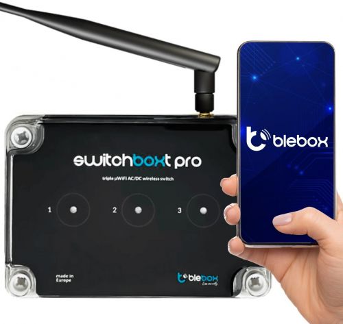 Moduł przekaźnikowy switchboxt pro z zewnętrzną anteną Blebox