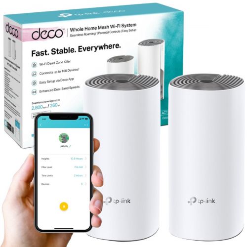 OUTLET_1: DOMOWY SYSTEM WI-FI MESH TP-LINK DECO E4 (2-pack)