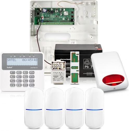 Zestaw alarmowy do mieszkania Satel Perfecta 16 SET-A, 4x czujka, aplikacja