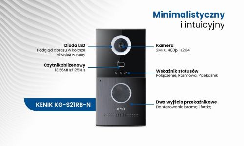 Panel bramowy IP KENIK KG-S21RB-N